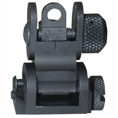 Kestävä teräsrakenteinen AR-15 Flip-Up Tactical Rear Sight tarjoaa nopean käyttöönoton ja luotettavan varasightin, joka sopii erinomaisesti taktisiin tehtäviin.