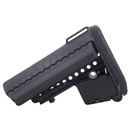 AR-15 EMOD - säädettävä Clubfoot-tyylinen tukki, jossa modulaariset säilytysmahdollisuudet, mukautuva tuki ja parempi hallinta jopa pitkän etäisyyden optiikoilla.