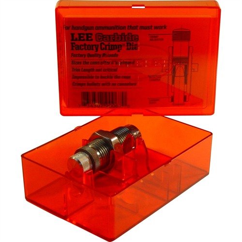 Lee Factory Crimp Die tarjoaa tiukan puristuksen, parantaa tarkkuutta ja vähentää nopeusvaihtelua, sopii kaikkiin 7/8"-14 latauspainoksiin.