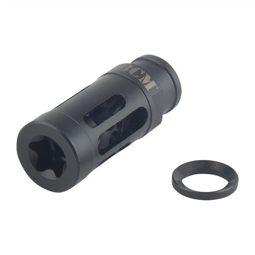 Gunfighter Compensator vähentää piipun nousua ja salamaa, rajoittaa sivupurkua ja melua. Ruostumattomasta teräksestä, musta oksidi viimeistely.