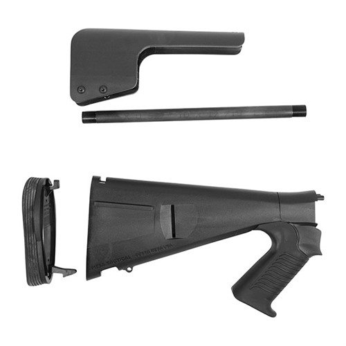 URBINO Tactical Shotgun Buttstock parantaa mukavuutta ja liikkuvuutta, sillä siinä on lyhyt pituus, säädettävä poskipakka ja erinomainen hallinta.