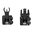 LWRC INTERNATIONAL AR-15  FLIP-UP SKIRMISH BUIS SIGHT SET BLACK