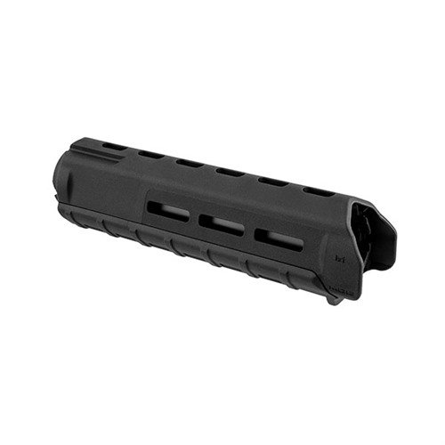 Magpul MOE M-LOK -käsikahvat tarjoavat kevyen ja kestävän rakenteen, M-LOK-liitännät lisävarusteille ja täydellisen istuvuuden mid-length AR-15/M16 aseisiin.