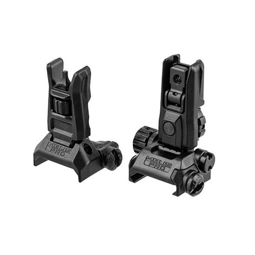 Magpul MBUS Pro LR Sight Set tarjoaa kestäviä teräksisiä etu- ja takasiteitä, joissa on työkaluitta säädettävä korkeus ja kompakti muotoilu.