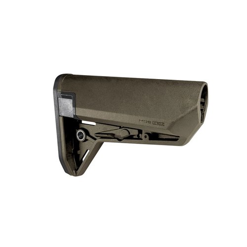 Magpul MOE SL-S - kevyt ja kapea karbiinipuskuri, jossa on vedenpitävä akkuvarasto, parannettu poskipatja ja ambidextraalinen QD-hihnakiinnike.