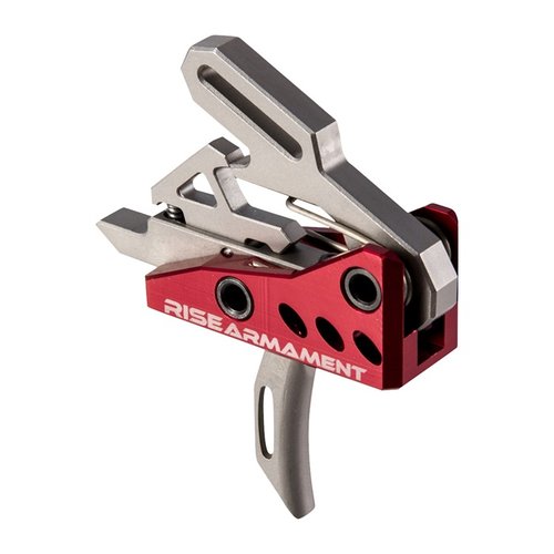 Rise Armamentin Advanced Performance Trigger tarjoaa 3.5 lb:n yksivaiheisen laukaisimen, nopean palautuksen ja minimaalisen yli matkustuksen AR-15:lle.