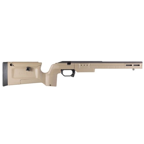 Kinetic Research Groupin BRAVO Chassis Remington 700: kestävä alumiinirunko, säädettävä poskipakka, M-LOK-yhteensopivuus ja AICS-magasinet.