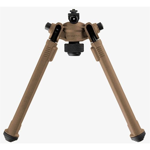 Magpul M-LOK bipod on erinomainen valinta keveytensä, kestävyytensä ja helppokäyttöisyytensä ansiosta, tarjoten 50° kallistusta ja 40° panorointia.