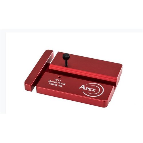 Apex Tacticalin 1911 Barrel Fitting Jig varmistaa tarkan istuvuuden kaikille 1911 piippuille, mukaan lukien bull-barrelit, ja kestää vuosien käytön.