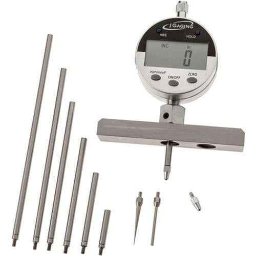 iGAGING Digital Precision Depth Gauge tarjoaa huipputarkkuuden (0.0005 tuumaa), monipuoliset mittayksiköt ja joustavat mittauspituudet eri sovelluksiin.
