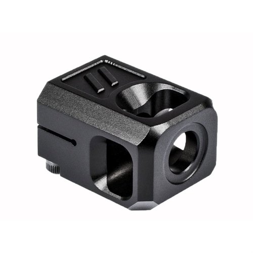 ZEV Technologies Glock V2 PRO Compensator vähentää piipun nousua ja rekyyliä, säilyttäen samalla kannettavuuden ja sopii useimpiin G34-holstereihin.