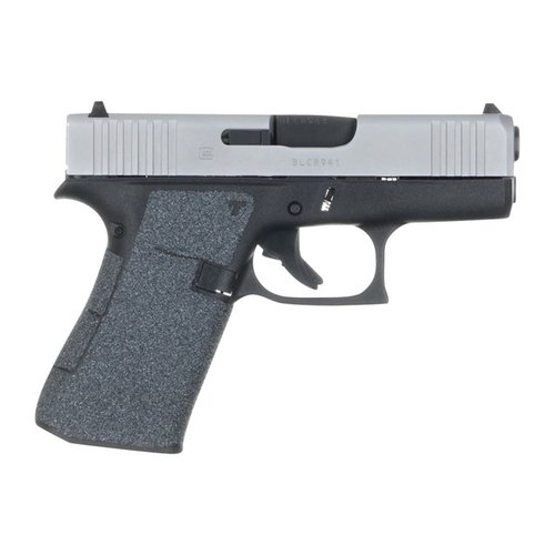 TALON Grips G43X/48 tarjoaa täydellisen peiton sivupaneeleille, korkealle takahihnalle ja liipaisimen suojan alle, parantaen pitoa ja hallintaa.