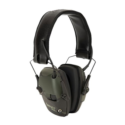 Howard Leight Impact Sport Electronic Earmuffs suojaavat kuuloa, vahvistavat keskusteluja ja ohjeita, sekä estävät vaarallisia ääniä kuten ampumista.