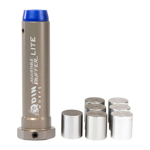 ODIN Works Adjustable Buffer tarjoaa täydellisen mukautettavuuden AR-308, AR-15 ja 9mm aseisiin, vaihdettavilla painoilla optimaalista suorituskykyä varten.