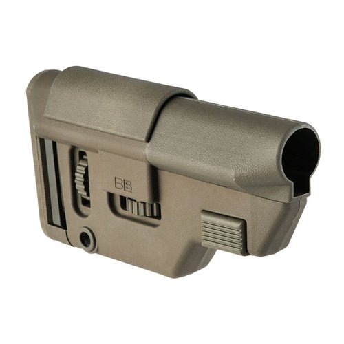 B5 Systems Precision Stock tarjoaa työkaluttoman säätömahdollisuuden pituuden ja poskituen korkeuden säätämiseen sekä yhteensopivuuden Law Tactical Folding Stock Adapterin kanssa.