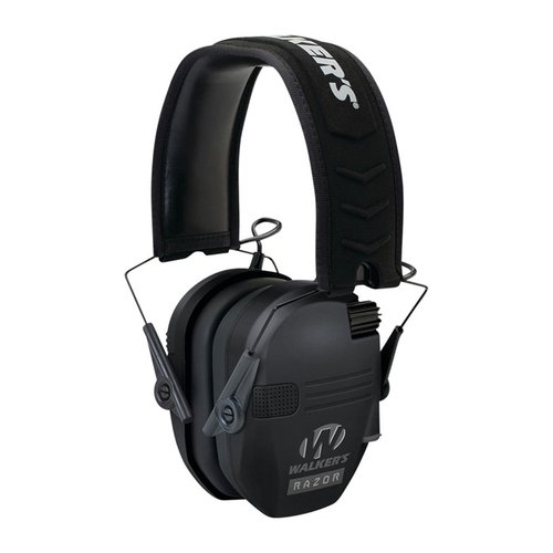 Walkers Razor Slim Electronic Muffs tarjoavat kompaktin, taitettavan muotoilun, 23 dB äänenvaimennuksen ja mukautuvan mukavuuden ampumiseen.