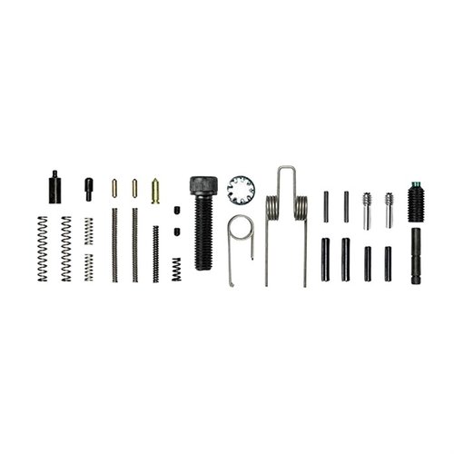 AR-15/M4E1 Field Repair Kit sisältää yleisimpiä osia, jotka voivat irrota tai rikkoutua, varmistaen, että aseesi on aina toimintakunnossa ampumaradalla.