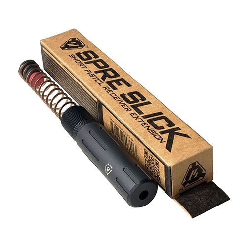 Strike Industriesin AR Short Pistol Receiver Extension Buffer Tube - lyhyt, kestävä 7075-T6 alumiini, QD-liitäntä ja luotettava tungsten täytteinen buffer.