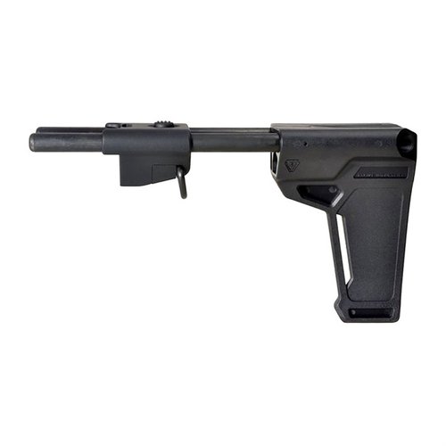 Paranna pistoolisi ergonomiaa ja käyttöä Strike Industriesin patentoidun stabiloijan avulla, joka toimii MPX/MCX-monttauksella ja on erittäin kompakti.