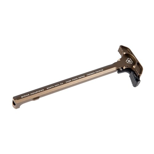 ARCH-EL Charging Handle on Strike Industries tarjoaa kestävä T-6 7075 alumiinirakenteen, laajemman alumiinilukon ja ergonomisen muotoilun, joka takaa sujuvan käytön.