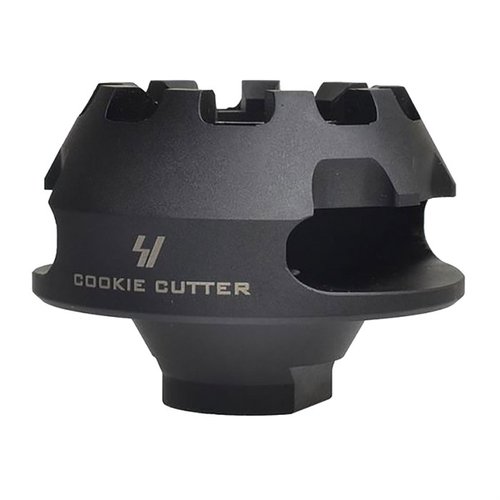 .308/300 BLACKOUT AR COOKIE CUTTER COMP on erinomainen yksikammioinen vaimennin, joka vähentää rekyyliä ja kompensoi piipun nousua tehokkaasti.