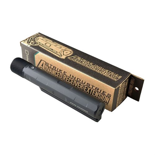 Strike Industriesin Advanced Receiver Extension Buffer Tube tarjoaa paremman toiminnallisuuden, kevyemmän rakenteen ja suuremman kestävyyden AR15/AR10-järjestelmälle.