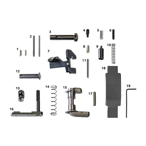 Geissele Super Duty Lower Parts Kit sisältää kaikki tarvittavat osat AR-15 alareunaan, mukaan lukien parannettuja komponentteja, jotka parantavat käytettävyyttä.