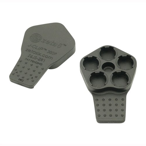 J-CLIP™ 5-shot speedloader on suunniteltu J-frame revolvereille, kestävä materiaali, sopii 38 Special ja 357 Magnum patruunoille, ei sovi Ruger LCR:lle.