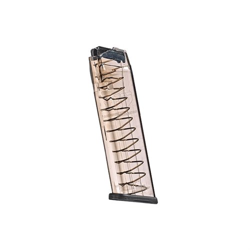 10MM MAGAZINES FOR GLOCK® tarjoavat kestäviä, läpinäkyviä ja helposti käsiteltäviä patruunalaatikoita, jotka ovat yhteensopivia Glock®-lisäosien kanssa.