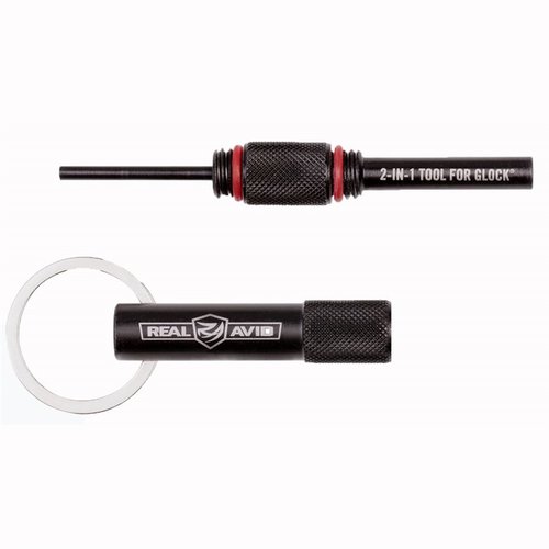 2-IN-1 TOOL FOR GLOCK® on olennainen työkalu Glock-omistajille, joka mahdollistaa täydellisen purkamisen, puhdistuksen, etusiteiden vaihdon ja avaimien säilytyksen.