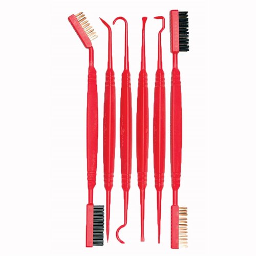 REAL AVID ACCU-GRIP PICKS & BRUSHES tarjoavat tarkkaa puhdistusta, mukautuvat käteen ja ovat hellävaraisia metallille, jopa syvimmissä koloissa.