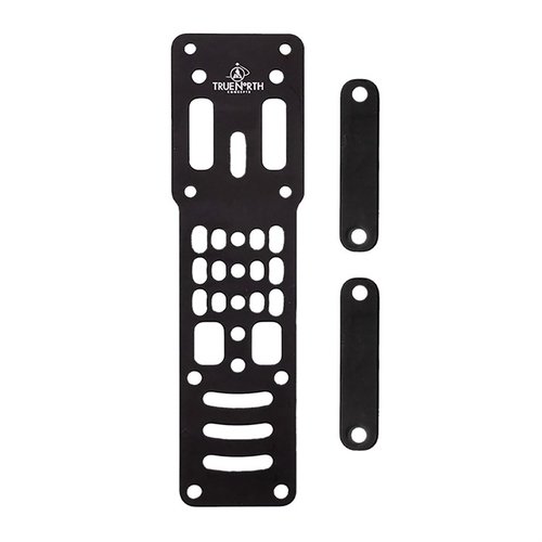 Modular Holster Adapter eliminoi liikkeen ja liukumisen, on valmistettu kestävästä 6061-T6 alumiinista, ja tukee useita kiinnitysjärjestelmiä.