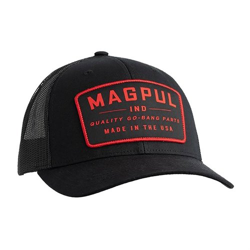Magpul GO BANG TRUCKER - mukava ja kestävä trucker-hattu, jossa on hengittävä verkko, säädettävä suljenta ja tyylikäs brodeeraus.