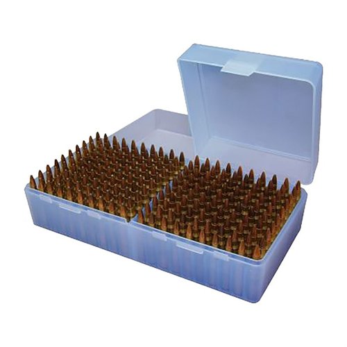 MTM CASE-GARDin kestävä ammo laatikko suojaa ammuksia vahingoilta, ja sen 25 vuoden takuu sekä liukukansi tekevät siitä luotettavan valinnan.