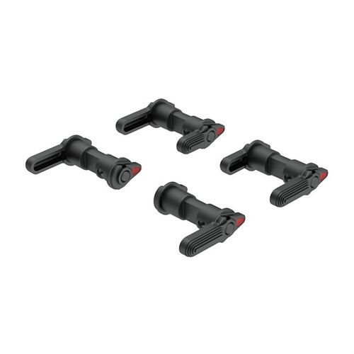 C1 Modular Safety tarjoaa yksipuolisen tai ambidextrisen ohjauksen, kirkkaan punaisen indikaattorin ja helpon asennuksen M16/AR-15/AR-10/SR-25 -aseisiin.