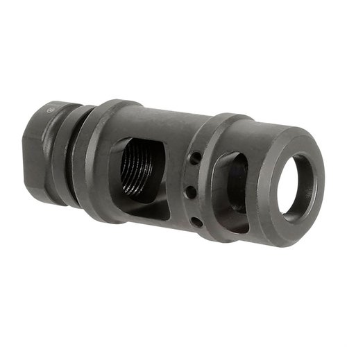 .45-70 kaliberin TWO CHAMBER MUZZLE BRAKE vähentää aseen pään nousua, valmistettu työteräksestä, 5/8-24 kierteet, sisältää uuden crush washerin.