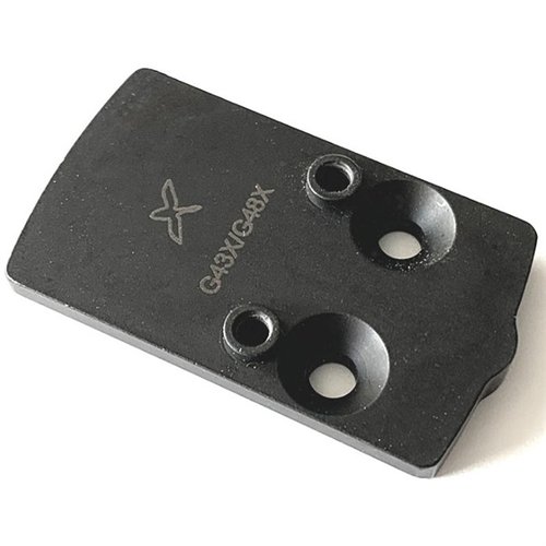 TRIJICON RMRCC -adapterilevy Glock 43/48: tukee RMRcc-kohdistinta, vähentää yliulottuvuutta ja parantaa vesitiiviyttä. Kestävä 1018 teräs, musta nitraatti.