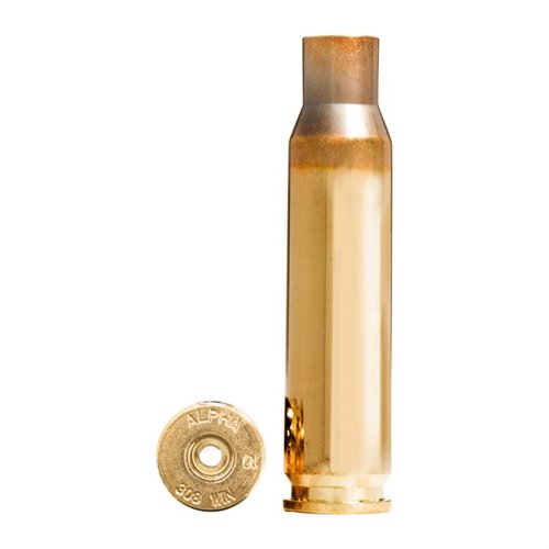 Alpha Munitions 308 Winchester brass tarjoaa pitkän käyttöiän, OCD-optimoinnin ja saatavilla suuret tai pienet primereiden taskut, 100 kpl pakkauksessa.