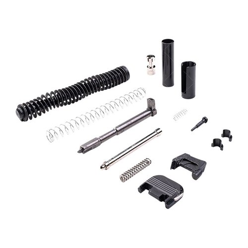 Strike Industriesin Slide Completion Kit GLOCK® GEN3 G17 sisältää kaikki tarvittavat osat liukusi viimeistelyyn, lukuun ottamatta piippua ja tähtäimiä.