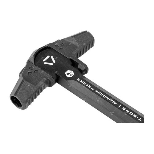 .223/5.56 AR-15: Strike Industries T-Bone Charging Handle tarjoaa patentoituja kaasusuuntajärjestelmiä, kevyen 7000-sarjan alumiinin ja mukautettavat kahvat.