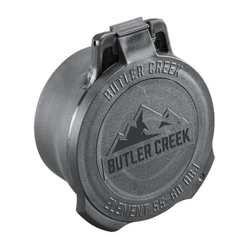 Butler Creek Element Scope Capit ovat kestäviä ja monikäyttöisiä, ja niissä on flip-out dope-disk, joka tarjoaa tuuli- ja korkeustiedot.