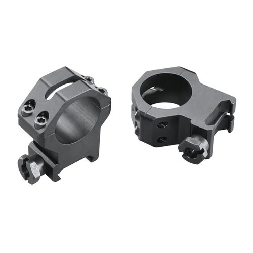 WEAVERin nelireikäiset skeleton-rengasrakenteet tarjoavat maksimaalista kiinnitystehoa ja luotettavaa optiikan kiinnitystä kevyellä ja kestävällä alumiinilla.