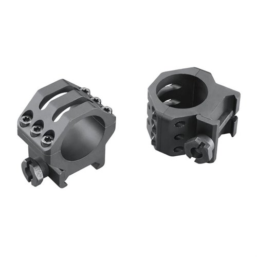 Weaverin Six-Hole Picatinny Rings tarjoavat maksimaalista turvallisuutta kuudella ruuvilla, parannellun Picatinny-rakenteen ja Type-III anodisoidun pinnan.