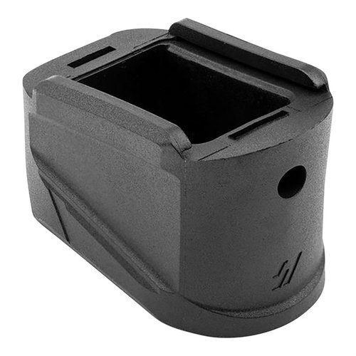 Strike Industries Extended Magazine Plate lisää HK VP9:ään 5 ylimääräistä 9mm patruunaa, parantaa lataamista ja tarjoaa aggressiivisen muotoilun.