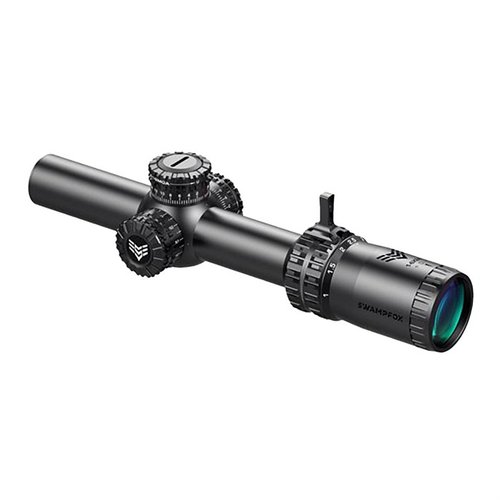 Swampfox Arrowhead 1-10X24 SFP - erinomaiset lukittavat torni, kirkas näkökenttä, 2 NV-asetusta ja mukana magnifikaatiovipu. Täydellinen valinta viranomaiskäyttöön.