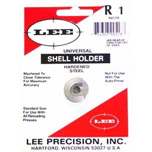 LEE UNIVERSAL SHELLHOLDER #13 on universaali hylsypidin, joka sopii useimpiin latauspainoksiin, mutta ei toimi Lee Auto Primessa. Katso Lee Shellholder Chart.