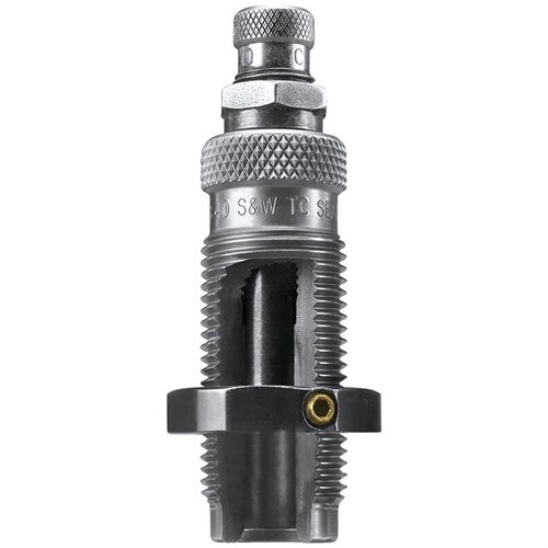 RCBS Taper Crimp Seater Die istuu luodin tarkasti ja sisältää integroidun taper crimperin, joka varmistaa luodin paikoillaan samalla kertaa.