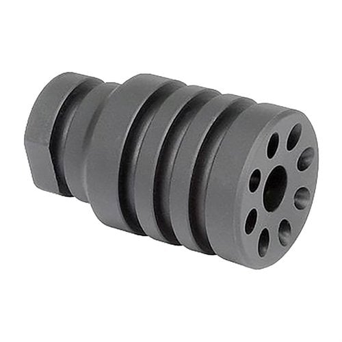 Midwest Industries Pistol Blast Divertor 30 Caliber ohjaa äänen eteenpäin, on valmistettu työteräksestä, 5/8-24 kierteet, 100% Yhdysvalloissa, elinikäinen takuu.