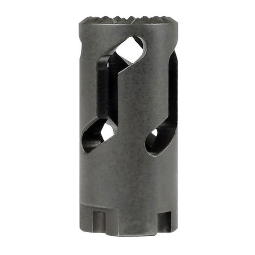 Midwest Industries AK Flash Hider vähentää tuntumaa ja suujälkeä, valmistettu 4140 teräksestä, yhteensopiva M14 x 1.0 LH kierteiden kanssa, paino 1.8 oz.