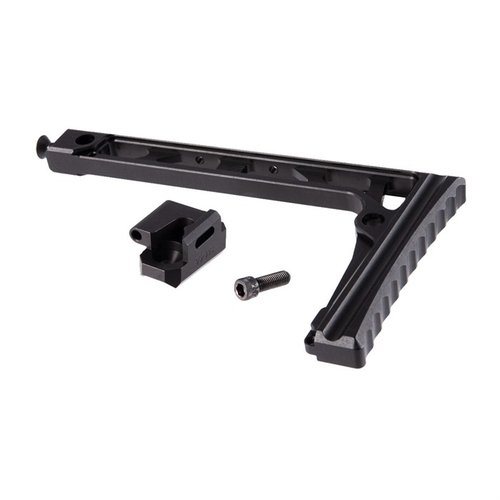 8-tuumainen Skeleton Stock JMAC Customsilta, 7075 T6 alumiinia, kevyt (5.36oz), yhteensopiva SIG-kansimekanismien kanssa, 2x QD Sling Socket.